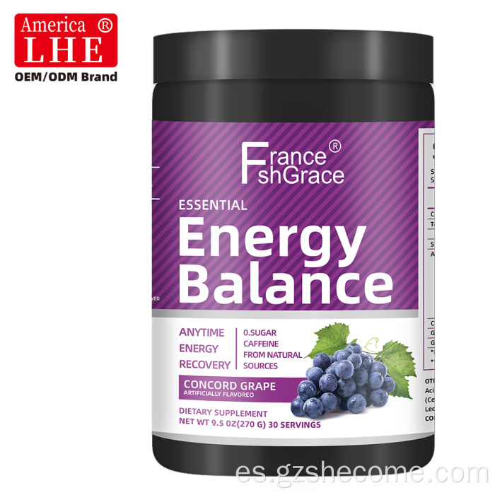 Recuperación previa al entrenamiento en polvo Shecome Energy Balance